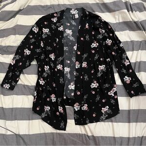 H&M Black Floral Women's Cardigan